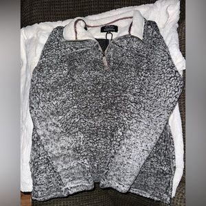 SUPER WARM SHERPA QUARTER ZIP-UP